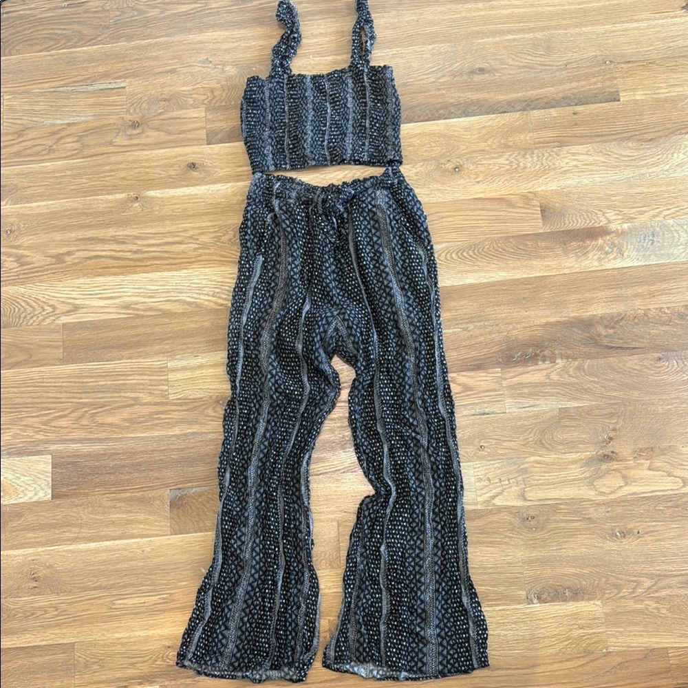 Paper Crane Black and White Jumpsuit Relaxed Fit